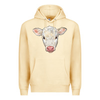 Pina Colada charolais calf face Premium Hoodie - LillyAllenDesigns
