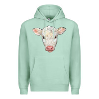 Seafoam charolais calf face Premium Hoodie - LillyAllenDesigns