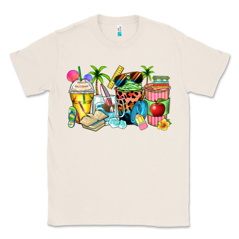 Summer Teacher Coffee Cups Classic Tee by Zillion Design Studio | Teevron