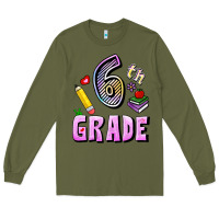Army Green Sixth Grade Long Sleeve Tee - RanaPortraitStore