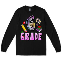 Black Sixth Grade Long Sleeve Tee - RanaPortraitStore