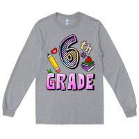 Heather Grey Sixth Grade Long Sleeve Tee - RanaPortraitStore