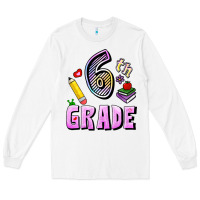 White Sixth Grade Long Sleeve Tee - RanaPortraitStore
