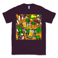 Plum St. Patrick's Day Pig With Beer And Shamrock Seamless Classic Tee - FaDigitalArtStudio