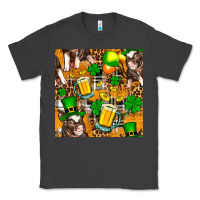 Smoke St. Patrick's Day Pig With Beer And Shamrock Seamless Classic Tee - FaDigitalArtStudio