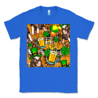 True Royal St. Patrick's Day Pig With Beer And Shamrock Seamless Classic Tee - FaDigitalArtStudio