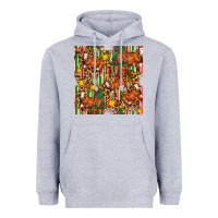 Heather Grey christmas leopard cow with gift boxes Heavyweight Hoodie - FaDigitalArtStudio