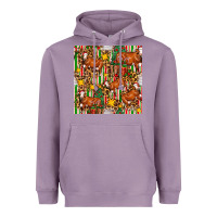 Lavender christmas leopard cow with gift boxes Heavyweight Hoodie - FaDigitalArtStudio