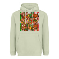 Matcha christmas leopard cow with gift boxes Heavyweight Hoodie - FaDigitalArtStudio