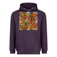 Plum christmas leopard cow with gift boxes Heavyweight Hoodie - FaDigitalArtStudio