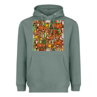 Sage christmas leopard cow with gift boxes Heavyweight Hoodie - FaDigitalArtStudio