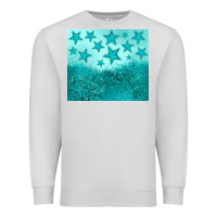 Dove Grey turquoise glitter star Premium Sweatshirt - JahusDesignShop