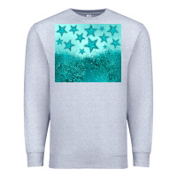 Heather Grey turquoise glitter star Premium Sweatshirt - JahusDesignShop