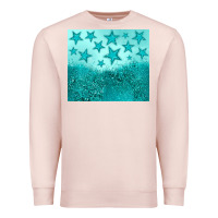 Pale Pink turquoise glitter star Premium Sweatshirt - JahusDesignShop