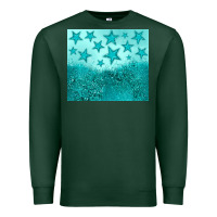 Sports Green turquoise glitter star Premium Sweatshirt - JahusDesignShop