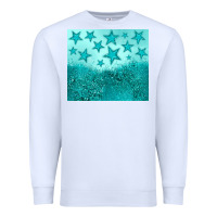 White turquoise glitter star Premium Sweatshirt - JahusDesignShop