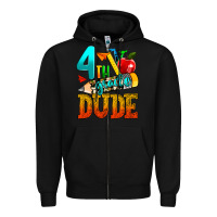 Black 4th grade dude Zipper Hoodie - texasbilliewilder