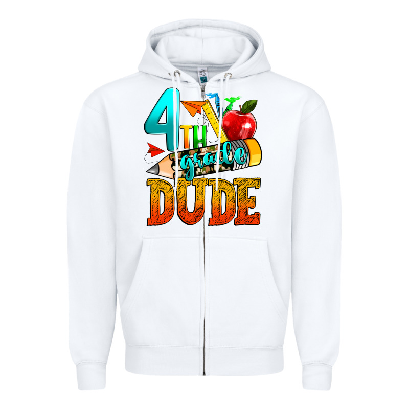 4th Grade Dude Zipper Hoodie by texasbilliewilder | Teevron