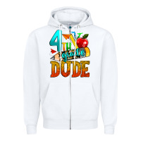 White 4th grade dude Zipper Hoodie - texasbilliewilder