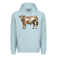 Blue Mist charolais bull Premium Hoodie - LillyAllenDesigns