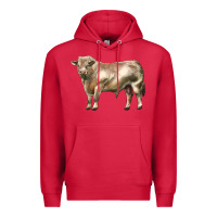Cardinal charolais bull Premium Hoodie - LillyAllenDesigns
