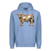 Colony Blue charolais bull Premium Hoodie - LillyAllenDesigns