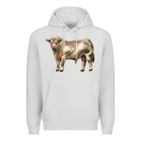 Dove Grey charolais bull Premium Hoodie - LillyAllenDesigns