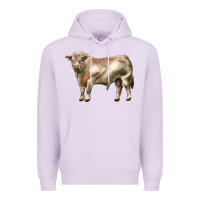 Lilac charolais bull Premium Hoodie - LillyAllenDesigns