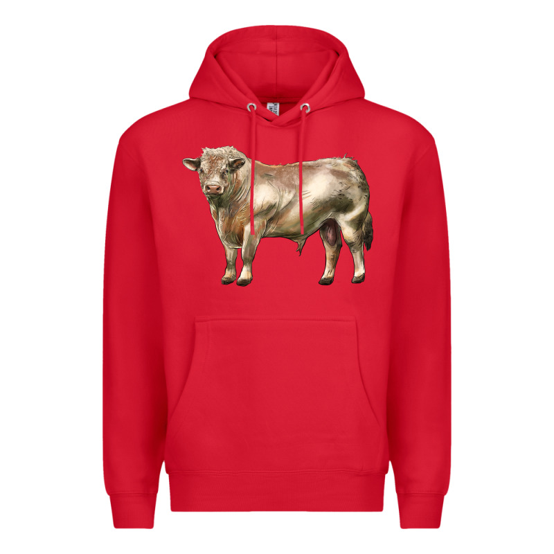 Charolais Bull Premium Hoodie by LillyAllenDesigns | Teevron