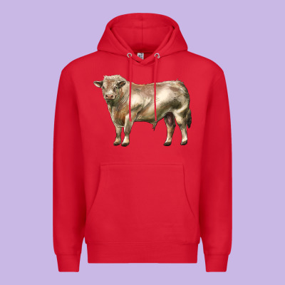 Charolais Bull Premium Hoodie Designed By Lillyallendesigns