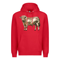 Red charolais bull Premium Hoodie - LillyAllenDesigns