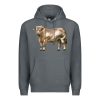 Rock charolais bull Premium Hoodie - LillyAllenDesigns