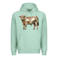 Seafoam charolais bull Premium Hoodie - LillyAllenDesigns