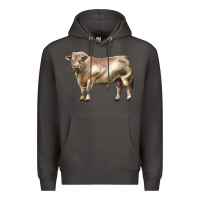 Smoke charolais bull Premium Hoodie - LillyAllenDesigns