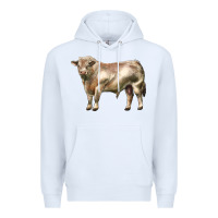 White charolais bull Premium Hoodie - LillyAllenDesigns