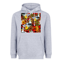 Heather Grey christmas leopard duck Heavyweight Hoodie - FaDigitalArtStudio