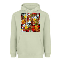 Matcha christmas leopard duck Heavyweight Hoodie - FaDigitalArtStudio