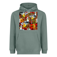 Sage christmas leopard duck Heavyweight Hoodie - FaDigitalArtStudio