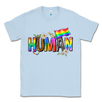 Dusty Blue human with daisies Classic Tee - texasbilliewilder
