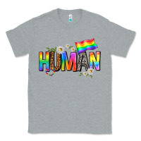 Heather Grey human with daisies Classic Tee - texasbilliewilder