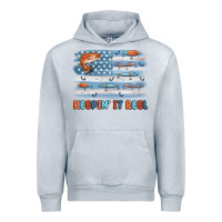 Heather Grey fishing lure flag keepin' it reel Urban Hoodie - MaliasSmallBusiness
