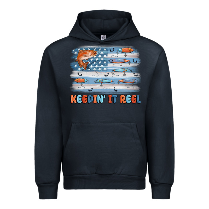 Fishing Lure Flag Keepin' It Reel Urban Hoodie by MaliasSmallBusiness | Teevron