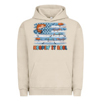 Pigment French Oak fishing lure flag keepin' it reel Urban Hoodie - MaliasSmallBusiness