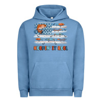 Pigment Pebble Blue fishing lure flag keepin' it reel Urban Hoodie - MaliasSmallBusiness