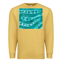 Antique Gold turquoise glitter heart Premium Sweatshirt - JahusDesignShop