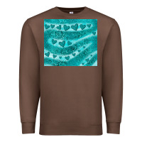 Chestnut turquoise glitter heart Premium Sweatshirt - JahusDesignShop