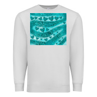 Dove Grey turquoise glitter heart Premium Sweatshirt - JahusDesignShop