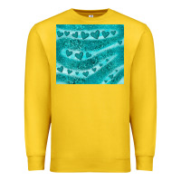 Lemon turquoise glitter heart Premium Sweatshirt - JahusDesignShop