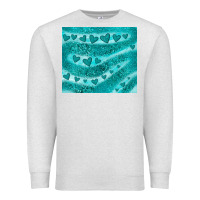 Oatmeal Heather turquoise glitter heart Premium Sweatshirt - JahusDesignShop