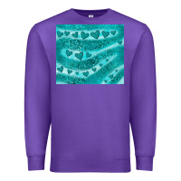 Purple turquoise glitter heart Premium Sweatshirt - JahusDesignShop